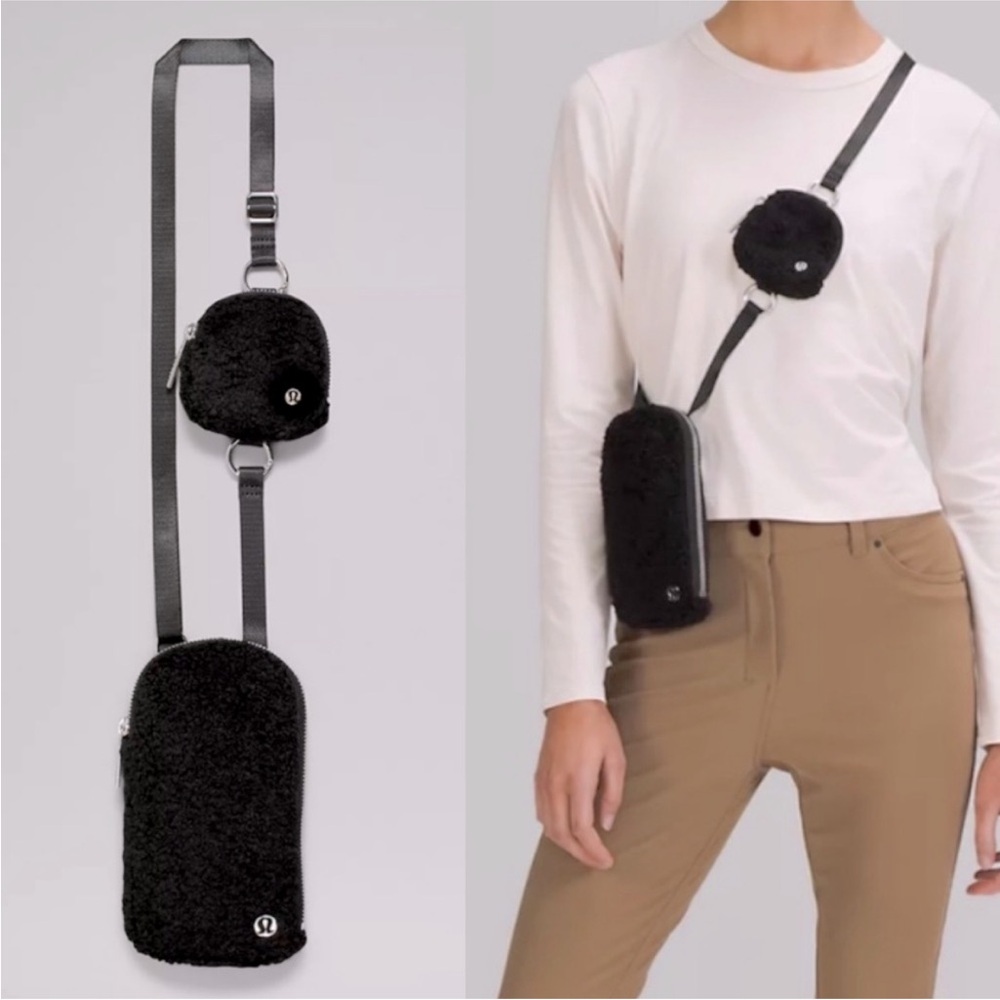 lululemon black phone Crossbody Bag Set
